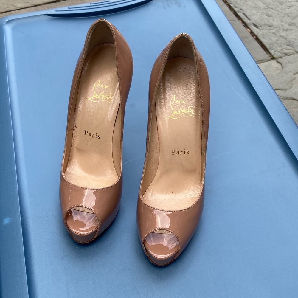 Christian Louboutin peep toe heels